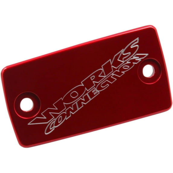 Works Connection 21-006 Anodized Billet Aluminum Front Brake Reservoir Cover - Red