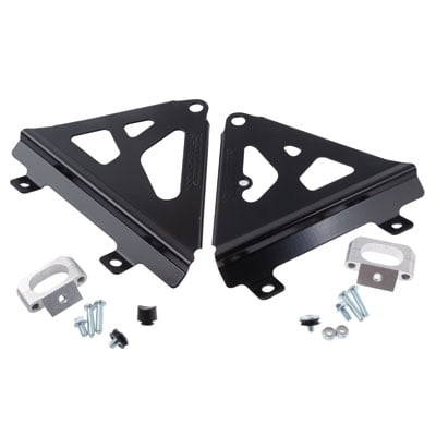 Works Connection Factory Edition Aluminum Radiator Braces Black