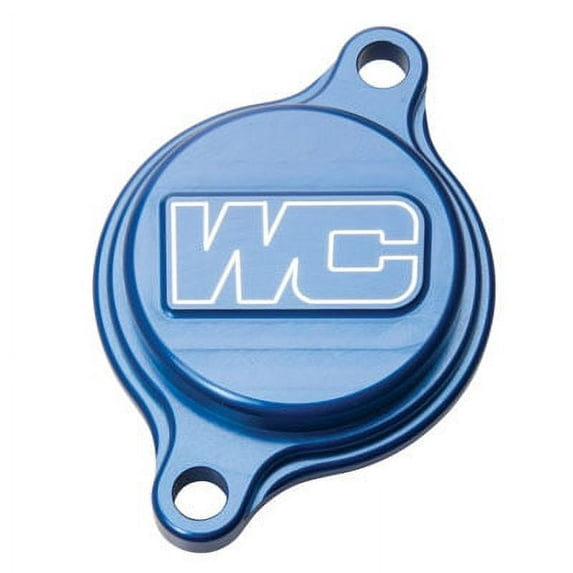 Works Connection Oil Filter Cover Blue For Yamaha