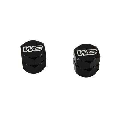 Works Connection Valve Caps Black