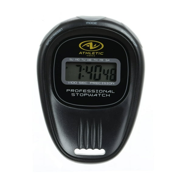 Works Digital Stopwatch, Black