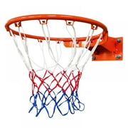 Works Heavy Duty Basketball Net, Regulation Size Professional Quality Nylon (White Red and Blue) Aosijia