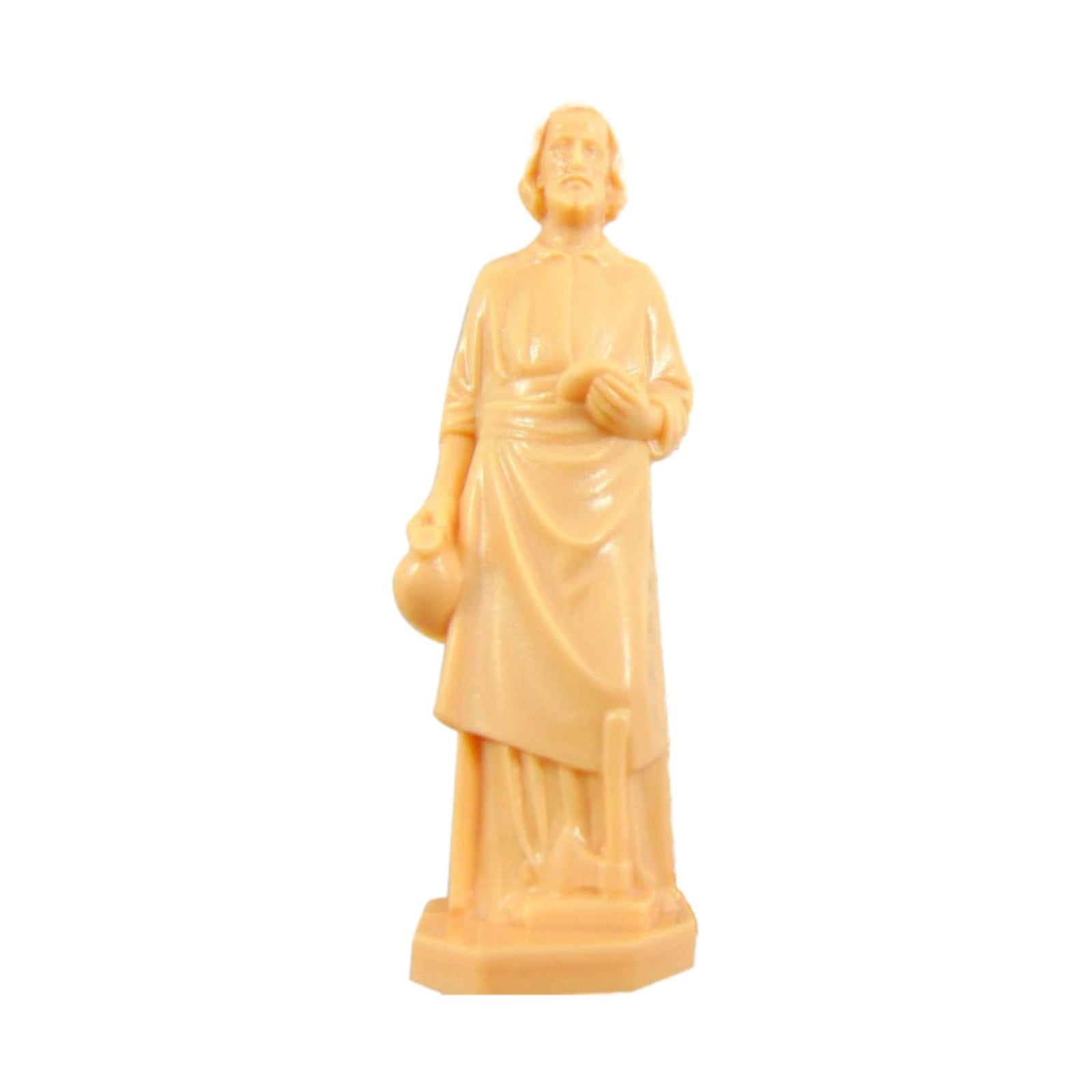 Saint Joseph Yellow Resin Home Seller Statue with Prayer Card