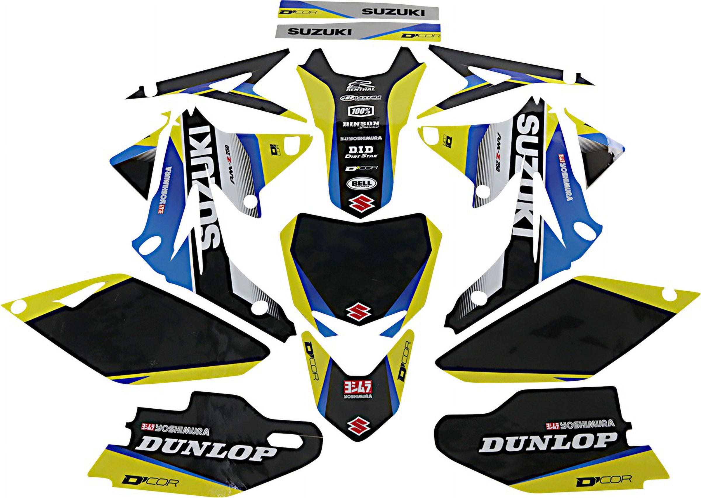 Works suzuki complete graphics kit black walmart