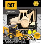Works of Ahhh Craft Set - Caterpillar Backhoe Wood Paint Kit