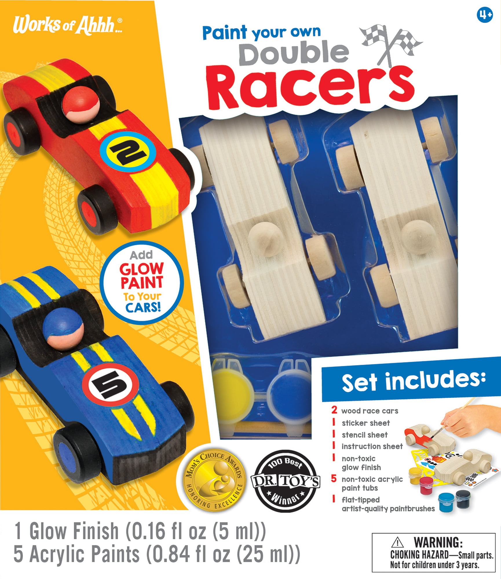 Works of Ahhh Craft Set - Double Racers Classic Wood Paint Kit ...