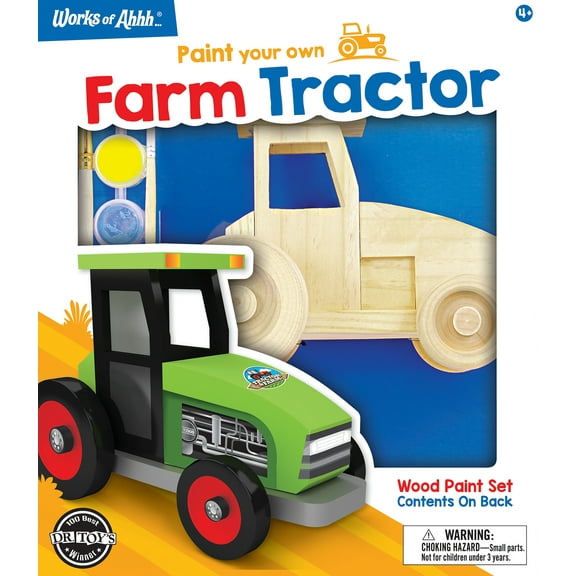 Works of Ahhh Craft Set - Farm Tractor Premium Wood Paint Kit