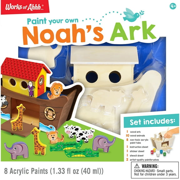 Works of Ahhh Craft Set - Noahs Ark Premium Wood Paint Kit