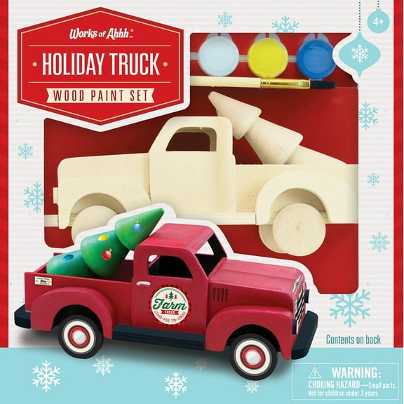Works of Ahhh Holiday Craft Set - Holiday Truck Wood Paint Kit
