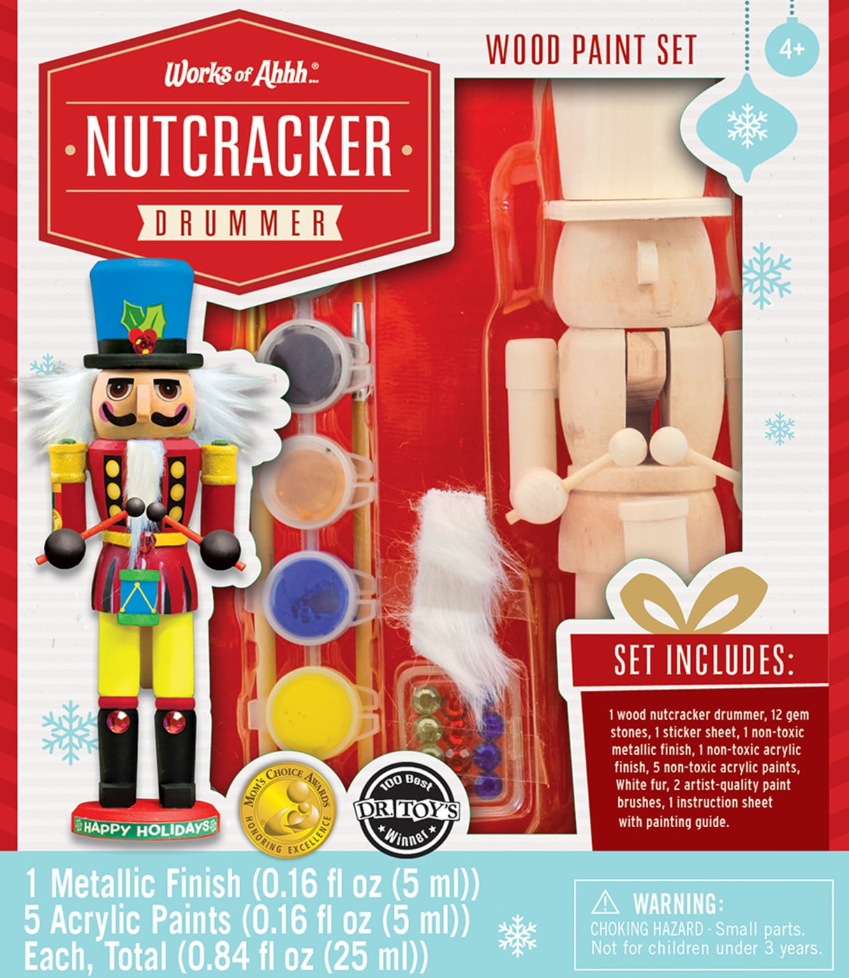 Works of Ahhh Holiday Craft Set - Nutcracker Drummer Wood Paint Kit