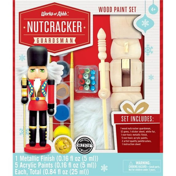 Works of Ahhh Holiday Craft Set - Nutcracker Guardsman Wood Paint Kit