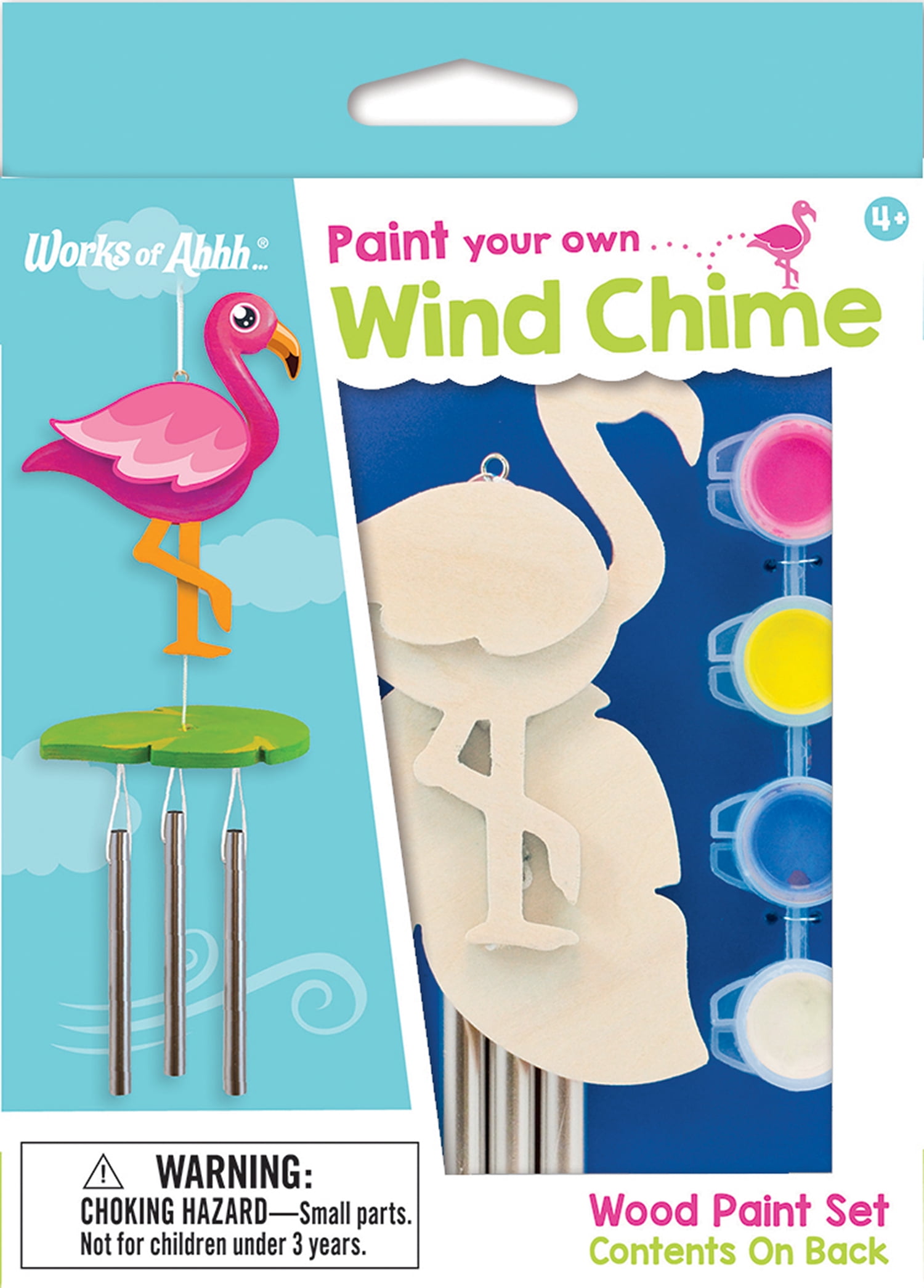Works of Ahhh Mini Craft Sets - Flamingo Wind Chime Build & Paint Set ...