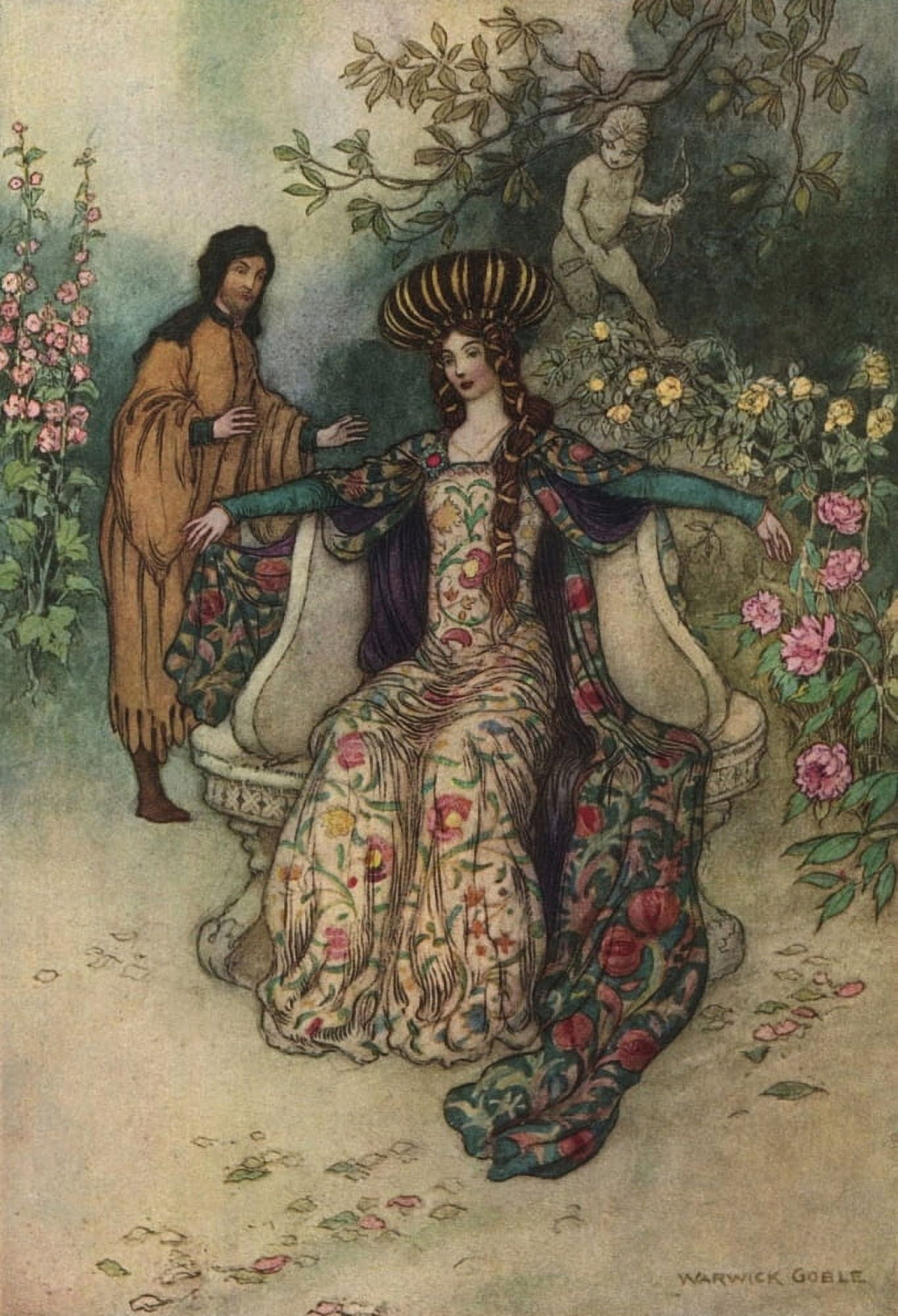 Works of Geoffrey Chaucer 1912 Do as you list Canvas Art - Warwick Goble (24 x 36)
