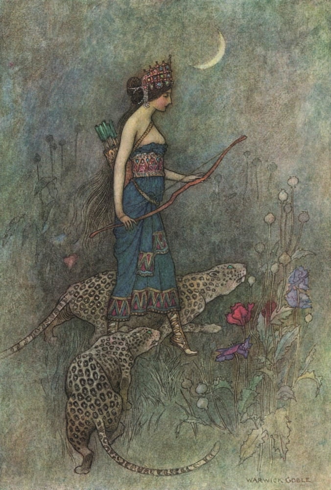 Works of Geoffrey Chaucer 1912 Zenobia Canvas Art - Warwick Goble (18 x 24)