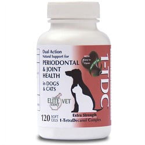 1TDC - Dual Action Natural Support - 120 Twist Off Soft Gels - Delivers 4 Major Health Benefits for Dogs & Cats - Oral Health, Hip & Joint Health, Muscle & Stamina Recovery, Skin & Coat Health
