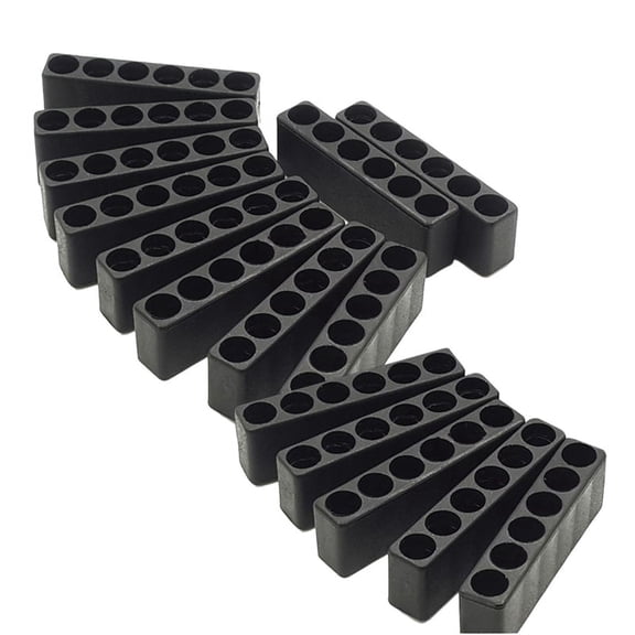 Workshop 15-Piece 6-Hole Hex Bit Holder, Black Plastic Stand for 1/4-Inch Driver Bits