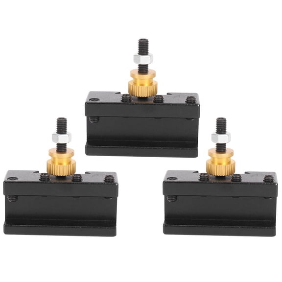 Workshop 3-Piece Lathe Quick Change Tool Post Holder Set for 1/4-1/2 Inch CCMT Inserts