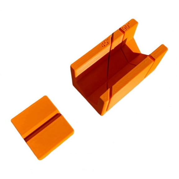 Workshop Essential: 90-Degree/45-Degree Miter Saw Guide Box for Woodworkers and Carpenters, 3D Printed Miter Box Tool