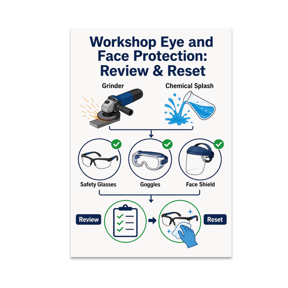 Workshop Eye and Face Protection - Safety Coordinators - 13x19 Poster Print
