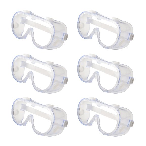 Workshop Goggles With Full Coverage Clear Lens and Elastic Headband Protective Eyewear for Lab Home Project Use
