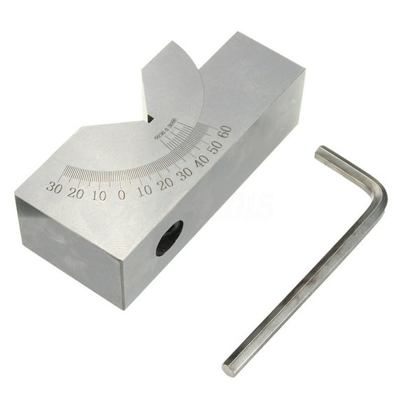 Workshop Milling and Drill Press Mini Adjustable Angle V Block 75 x 25 x 36mm for Precise Slant Drilling KP25