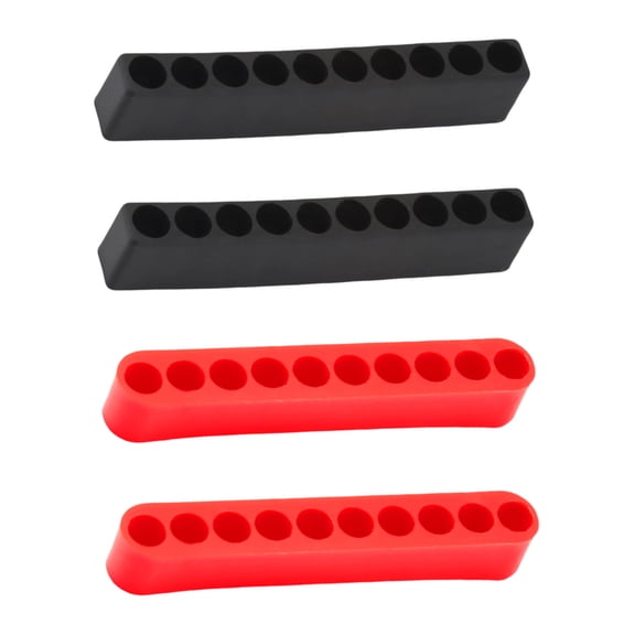 Workshop Storage Solution 4 Pack Plastic Bit Organizers with 10 Holes Each for Drill Driver Accessories