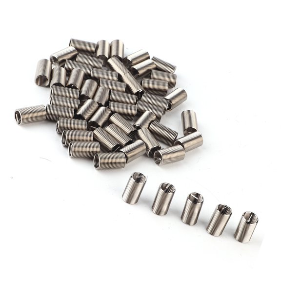 Workshop Supplies 50Pcs Thread Inserts Stainless Steel Fastener M10x1.25 Repair Tool for Industrial Hardware