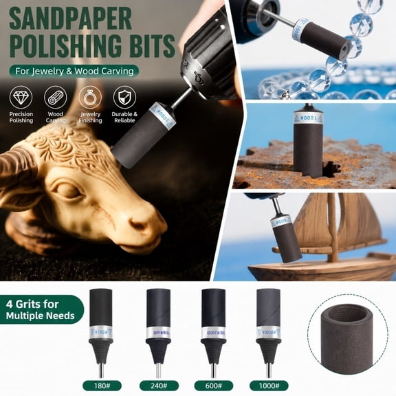 Workshop Supply Sanding Accessory, 240 Grit Precision Polishing Abrasive Stick for Wood and Metal Sanding, 240 Grit Detail Sanding Pen for Hobby and Diy Sanding in Tight Spaces,