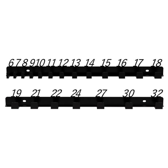 Workshop Wrench Storage Rack 6-18,19-32,6-32 Labeled Slots Option Heavy Duty Metal Wall Mount Organizers For Tools