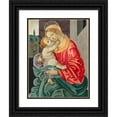 thumbnail image 1 of Workshop of Filippino Lippi 19x24 Black Ornate Framed Double Matted Museum Art Print Titled: The Madonna and Child, 1 of 5
