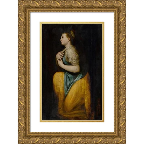 Workshop of Frans Floris 11x14 Gold Ornate Wood Frame and Double Matted Museum Art Print Titled - The Penitent Magdalene
