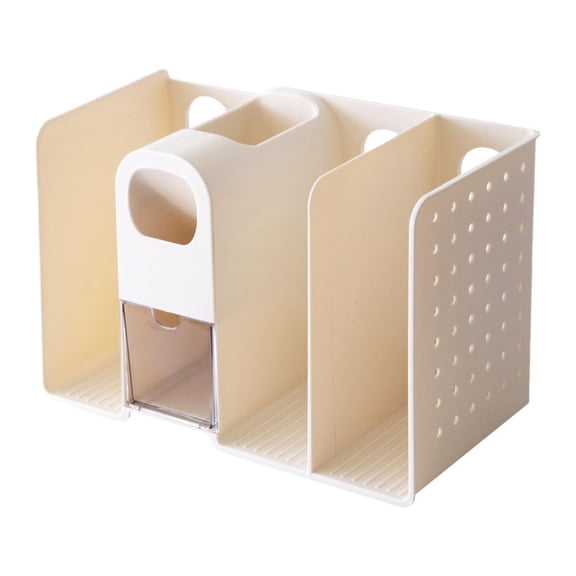 Workspace Storage Rack Book Holder File Organizer with Spacious Compartments for Desk and Shelf Organization
