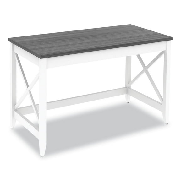 Workspace by Alera Farmhouse Writing Desk, 47.24 x 23.62 x 29.53, Gray