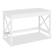 Workspace by Alera Farmhouse Writing Desk, 47.24 x 23.62 x 29.53, White