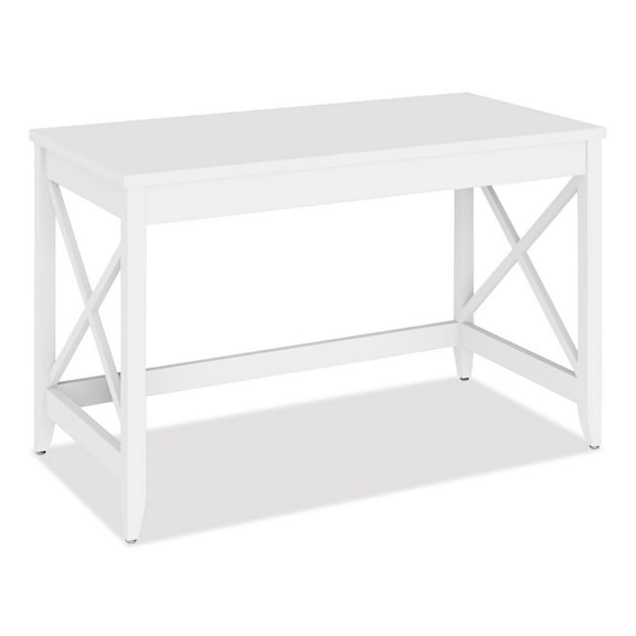 Workspace by Alera Farmhouse Writing Desk, 47.24 x 23.62 x 29.53, White