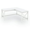 thumbnail image 1 of Workspace by Alera L-Shaped Farmhouse Desk, 58.27 x 58.27 x 29.53, White, 1 of 4
