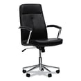 thumbnail image 1 of Workspace by Alera Leather Task Chair, Supports Up to 275 lb, 18.19 to 21.93 Seat Height, Black, 1 of 10