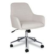 Workspace by Alera Mid-Century Task Chair, Supports Up to 275 lb, 18.9 to 22.24 Seat Height, Cream