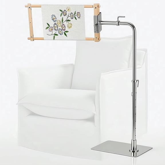 ZGRAO Adjustable Rotating Workstand with Side Clamp, Heavy Duty Metal Fits Lowery Stand Q-Snap Frames 20 Inch Wide