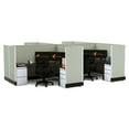 thumbnail image 1 of Workstation Desk 53H 4pack Cluster Powered Cubicles, 1 of 5