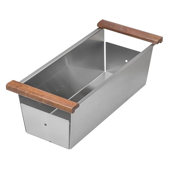 Workstation Sink Colander 17 inch Stainless Steel with Wooden Handles - RVA1317