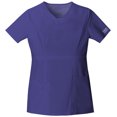 thumbnail image 1 of Workwear Core Stretch Women Medical Scrubs Top V-Neck Plus Size 24703, 3XL, Grape, 1 of 3