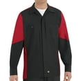 thumbnail image 1 of Workwear Outfitters Men's Long Sleeve Two-Tone Crew Shirt Black/ Red, Small, 1 of 4