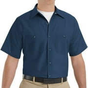 Workwear Outfitters Men's Short Sleeve Indust. Work Shirt Navy, 3XL