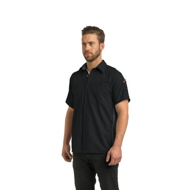 Workwear Outfitters Men's Short Sleeve Perform Plus Shop Shirt w/ Oilblok Tech Black/Charcoal, 3XL