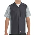 thumbnail image 1 of Workwear Outfitters Men's Short Sleeve Two-Tone Crew Shirt Charcoal/Grey, 5XL, 1 of 5
