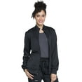 thumbnail image 1 of Workwear Revolution Men & Women Warm Up Medical Scrubs Jacket Zip Front Knit WW370, XL, Black, 1 of 6