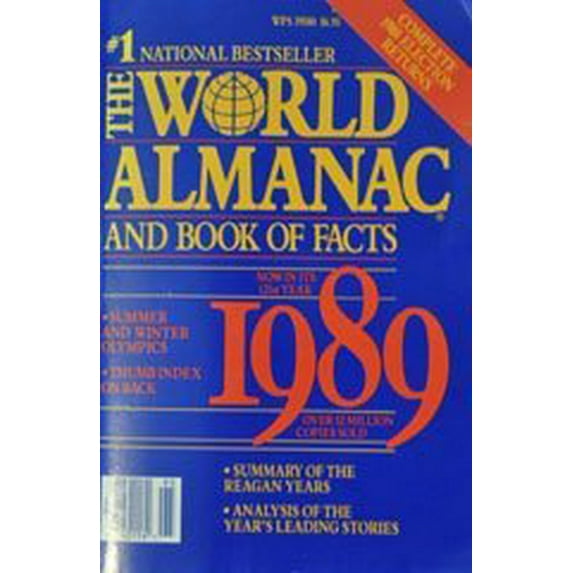 Pre-Owned World Almanac and Book of Facts 1989 (Paperback) 0886873614 9780886873615