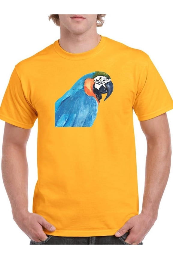 Annie Warren Mens Graphic Tee - Exotic Parrot - Regular Fit 100% Cotton