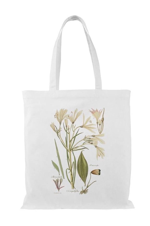 Antique Botanical Sketch I Tote Bag - Vision Studio Designs, One Size Cotton Canvas Tote Bag